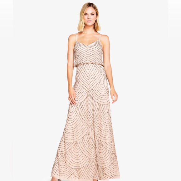 Art Deco Adrianna Papell dress - size us 2 - Picture 1 of 5